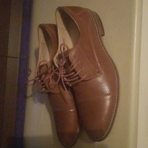 Men Brown Leather Madden Oxfords